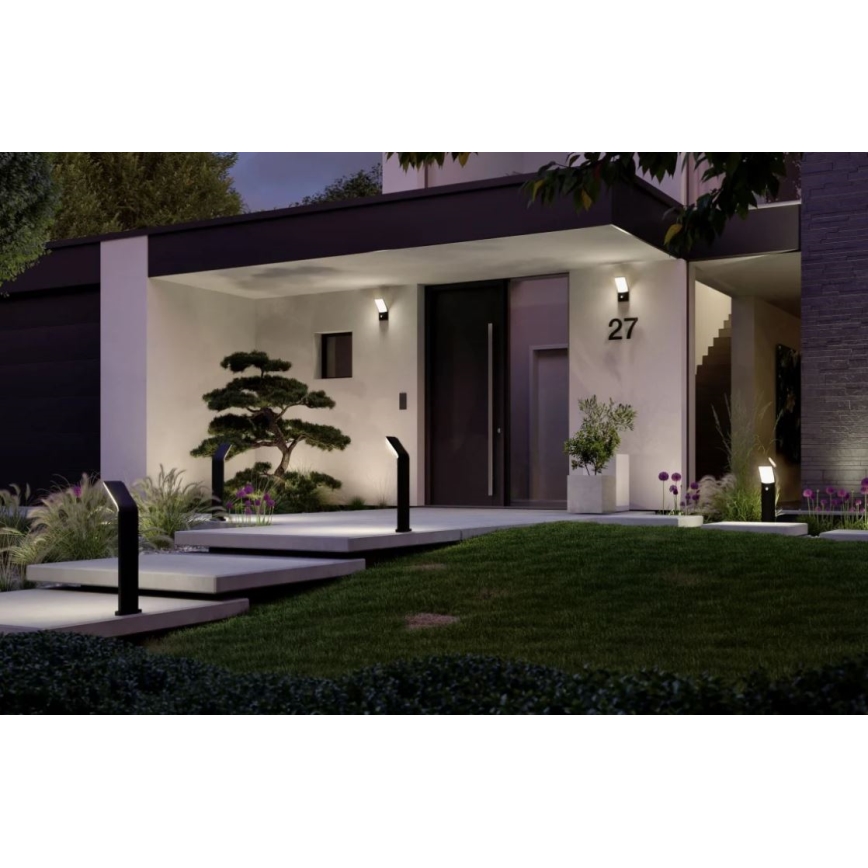 Paulmann 94403 - LED/10W IP44 Ulkovalaisin anturilla ADYA 230V