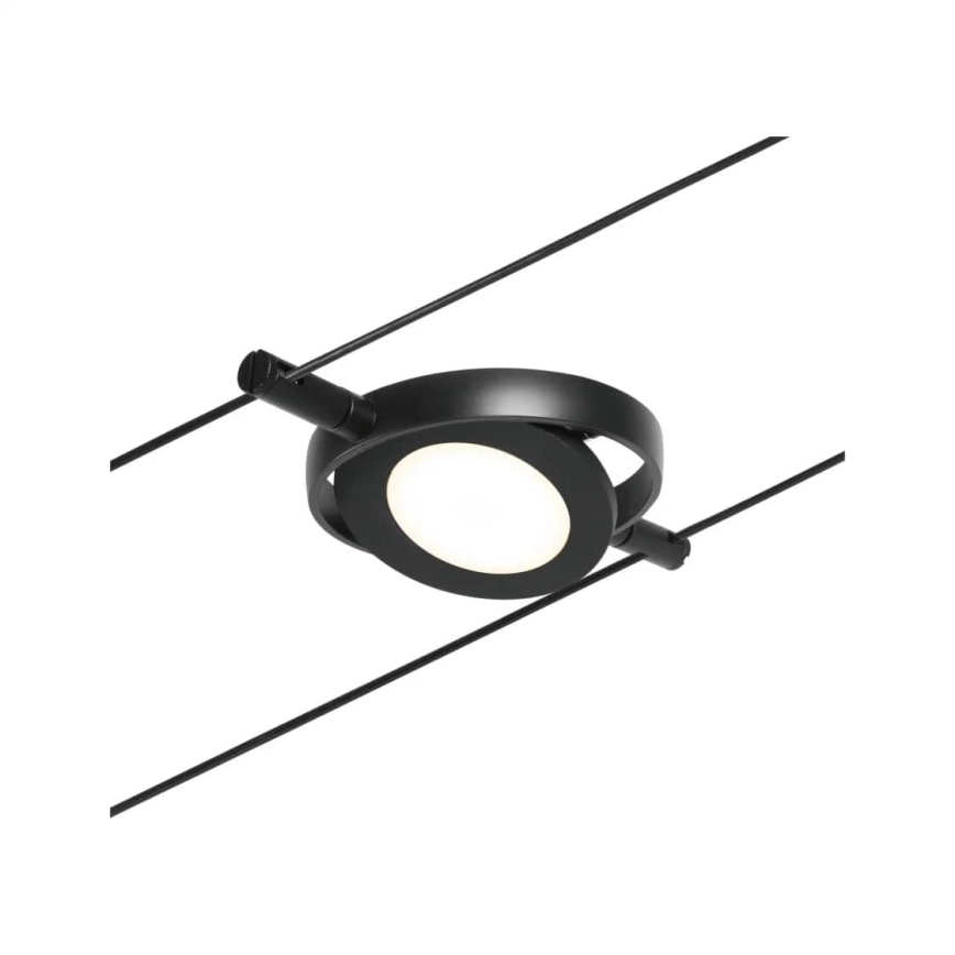 Paulmann 94418 - SETTI 5xLED/4,5W Kohdevalo johtosysteemiin ROUNDMAC 230V musta