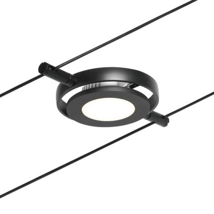 Paulmann 94418 - SETTI 5xLED/4,5W Kohdevalo johtosysteemiin ROUNDMAC 230V musta