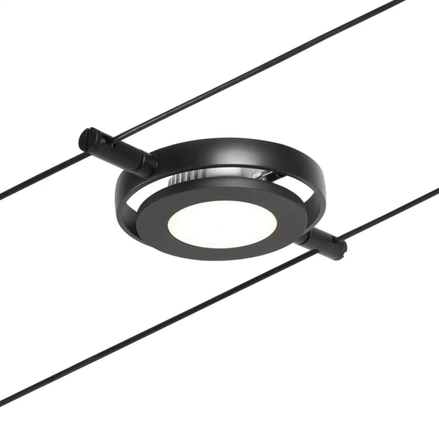 Paulmann 94418 - SETTI 5xLED/4,5W Kohdevalo johtosysteemiin ROUNDMAC 230V musta