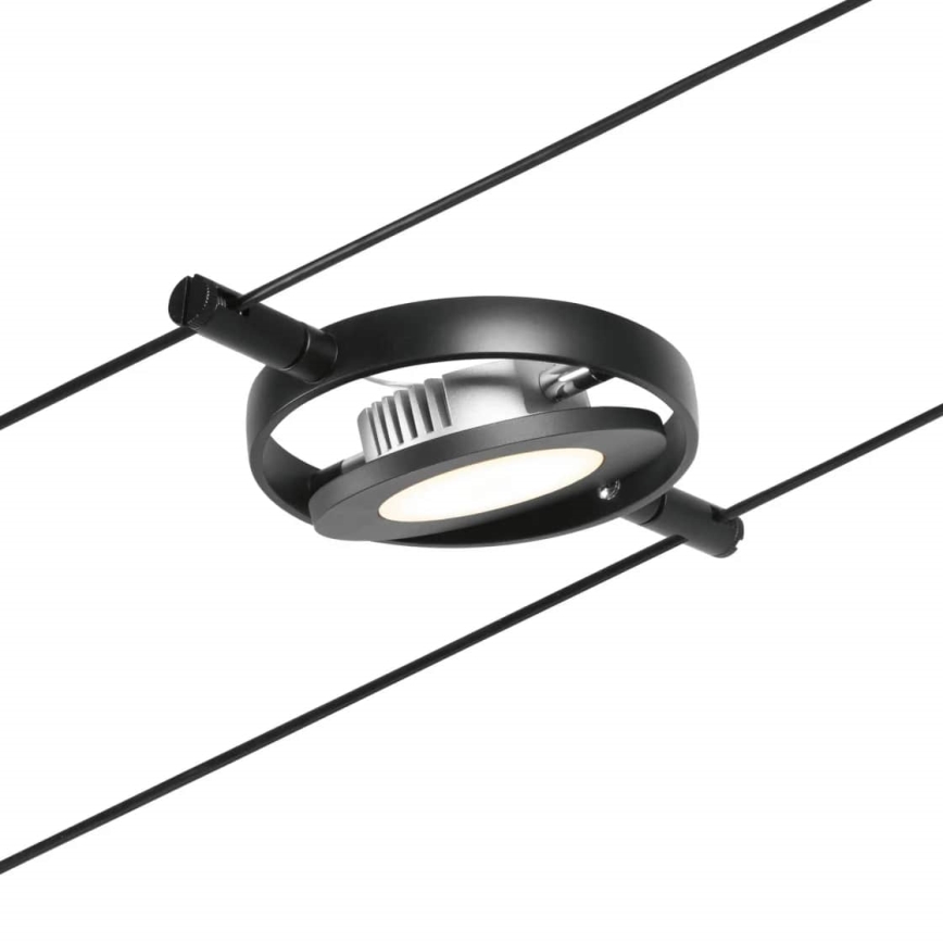 Paulmann 94418 - SETTI 5xLED/4,5W Kohdevalo johtosysteemiin ROUNDMAC 230V musta