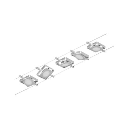Paulmann 94420 - SARJA 5xLED/4,5W Kohdevalaisin lankajärjestelmään MAC 230V mattakromi