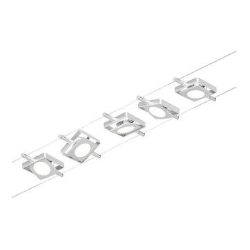 Paulmann 94420 - SETTI 5xLED/4,5W Kohdevalo kiskojärjestelmään MAC 230V mattakromi