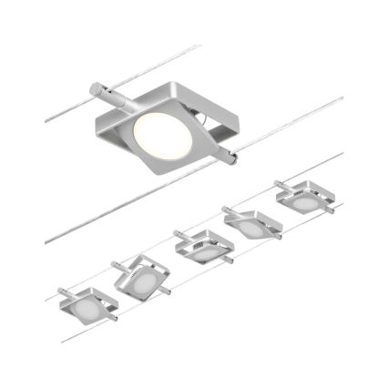 Paulmann 94420 - SETTI 5xLED/4,5W Kohdevalo kiskojärjestelmään MAC 230V mattakromi