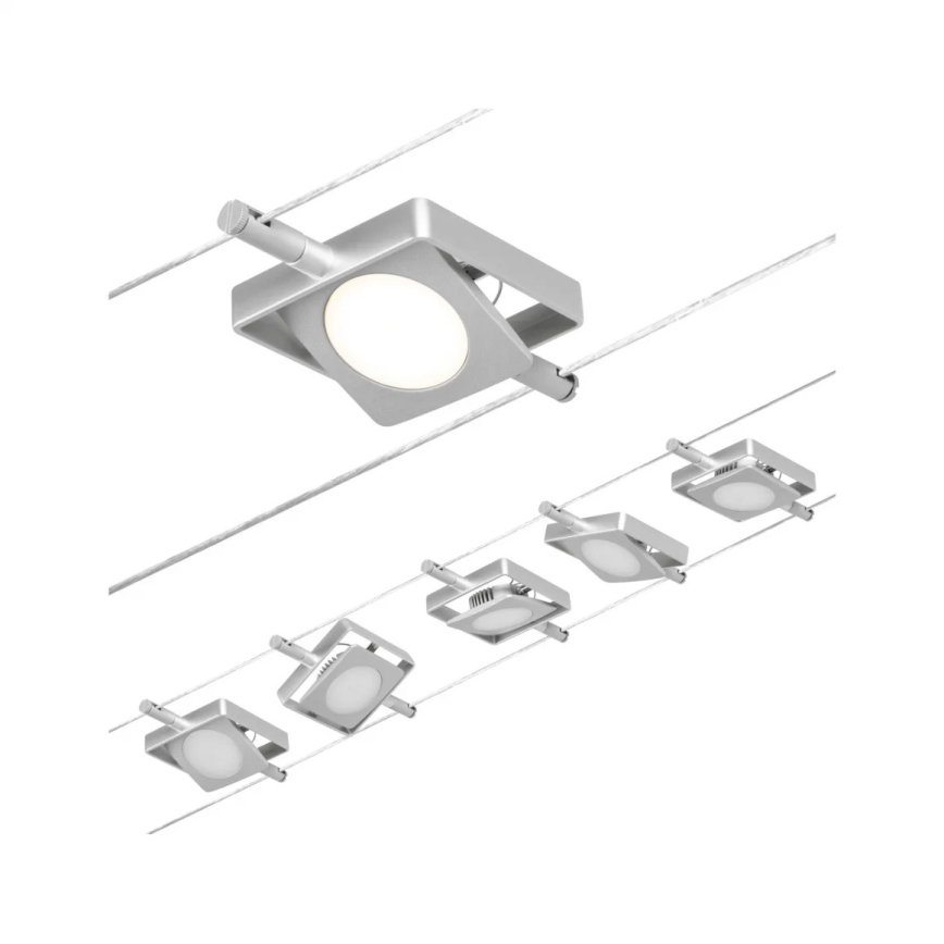 Paulmann 94420 - SETTI 5xLED/4,5W Kohdevalo kiskojärjestelmään MAC 230V mattakromi