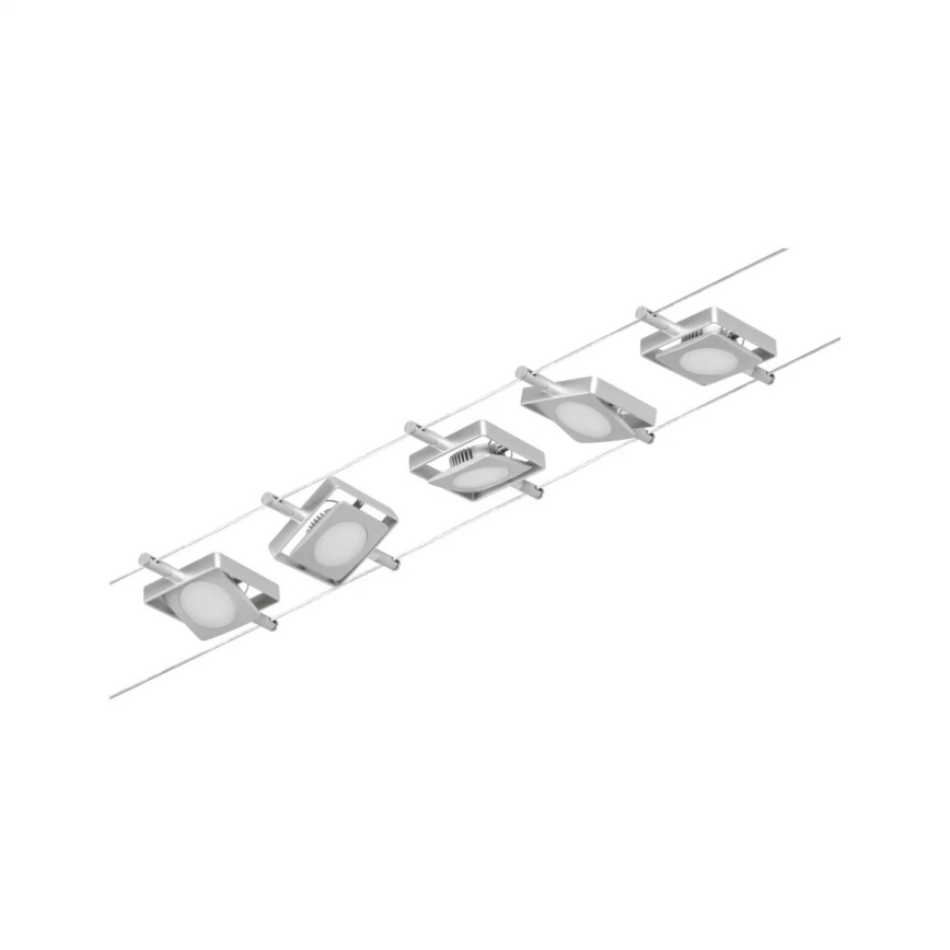 Paulmann 94420 - SETTI 5xLED/4,5W Kohdevalo kiskojärjestelmään MAC 230V mattakromi