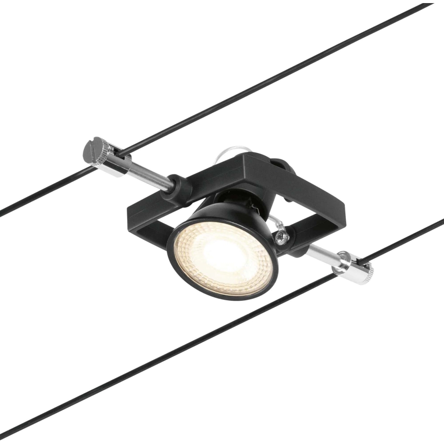 Paulmann 94434 - SETTI 5xGU5,3/10W Kohdevalo johtosysteemiin MAC 230V musta