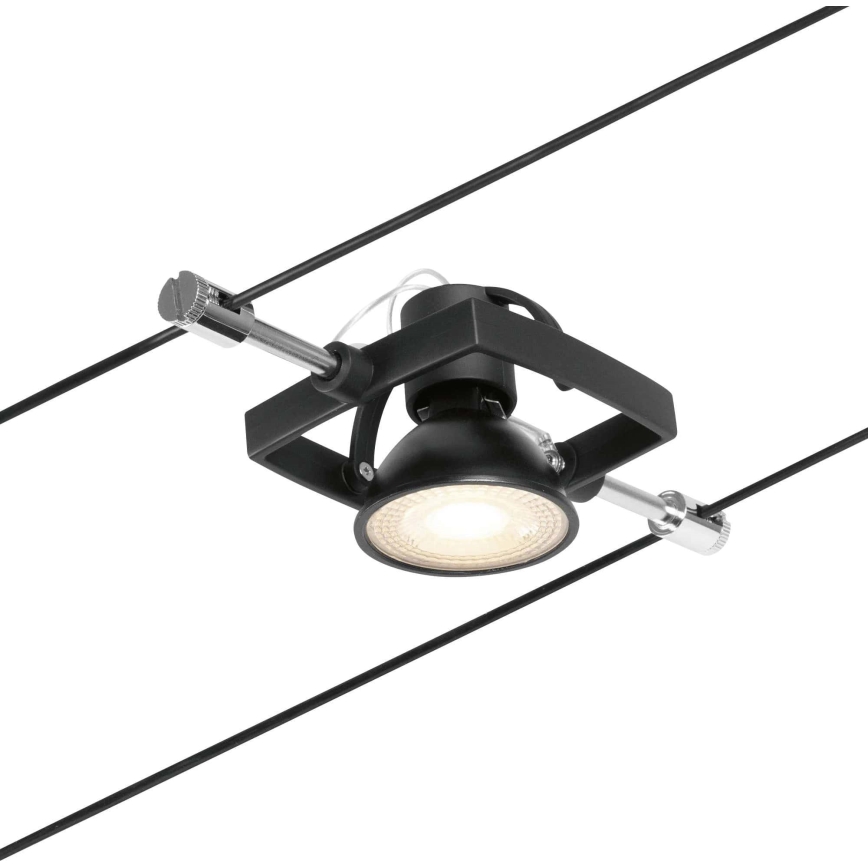 Paulmann 94434 - SETTI 5xGU5,3/10W Kohdevalo johtosysteemiin MAC 230V musta