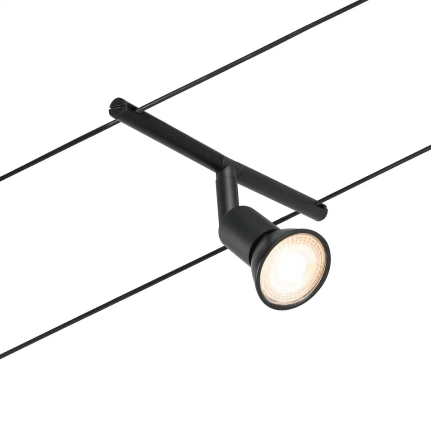 Paulmann 94446 - SETTI 5xGU5,3/10W Kohdevalo johtosysteemiin SALT 230V musta