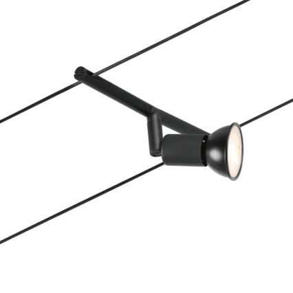 Paulmann 94446 - SETTI 5xGU5,3/10W Kohdevalo johtosysteemiin SALT 230V musta