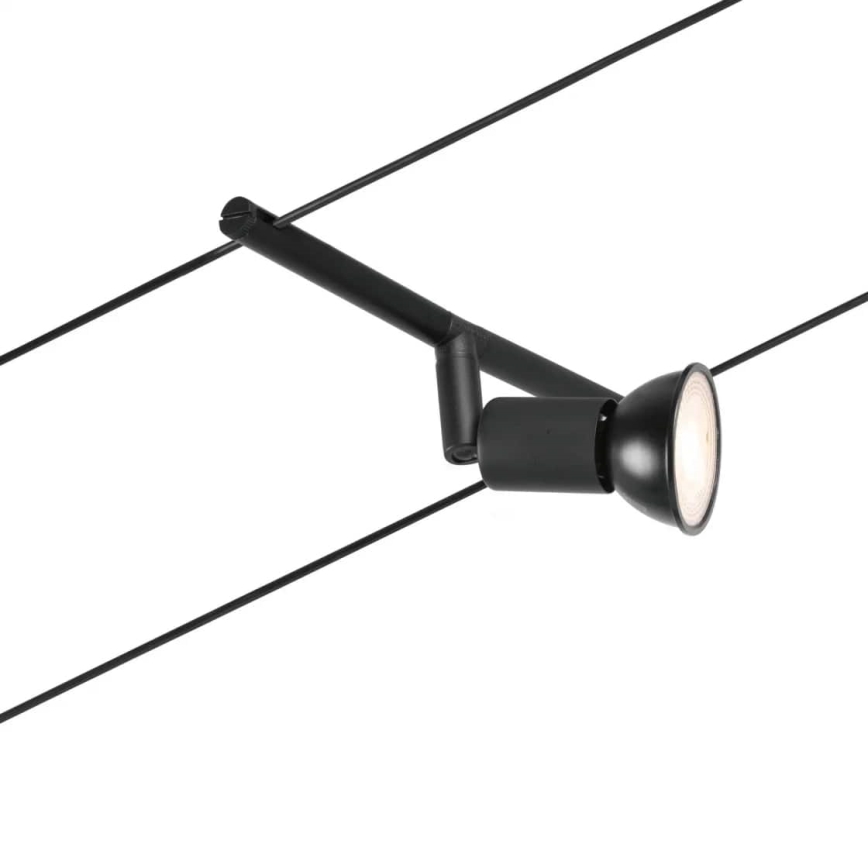 Paulmann 94446 - SETTI 5xGU5,3/10W Kohdevalo johtosysteemiin SALT 230V musta