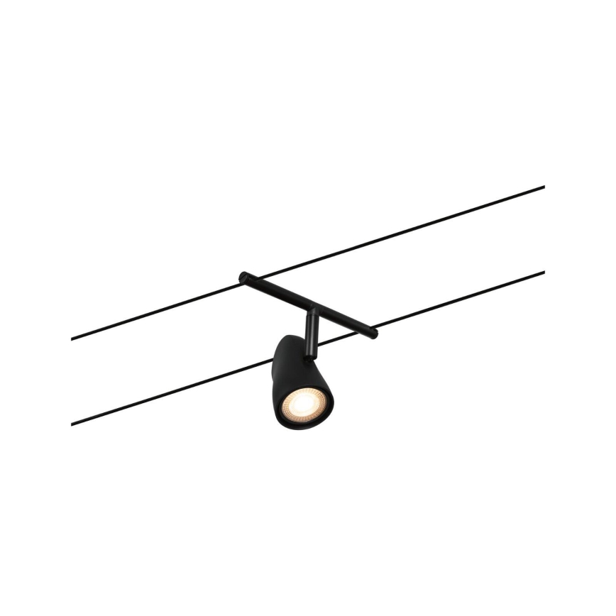 Paulmann 94469 - SETTI 5xGU5,3/10W Kohdevalo kiskojärjestelmään CUP 230V musta