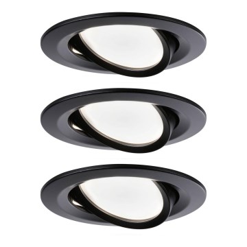 Paulmann 94472 - SET 3xLED/6W IP23 Himmennettävä upotettava kylpyhuonevalo NOVA 230V
