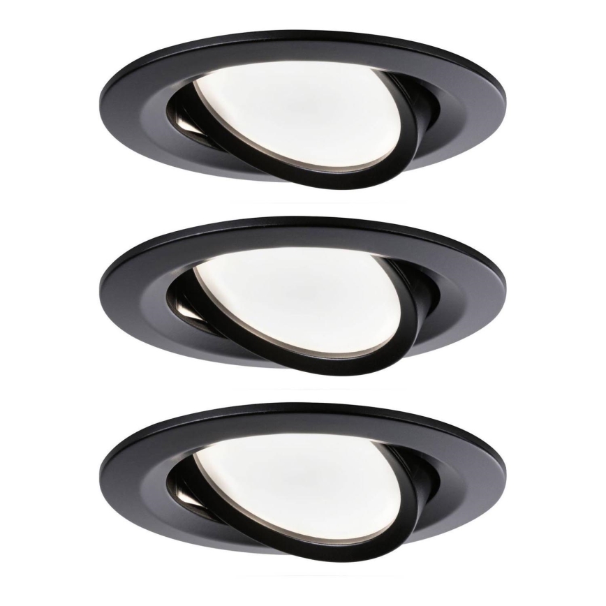 Paulmann 94472 - SET 3xLED/6W IP23 Himmennettävä upotettava kylpyhuonevalo NOVA 230V