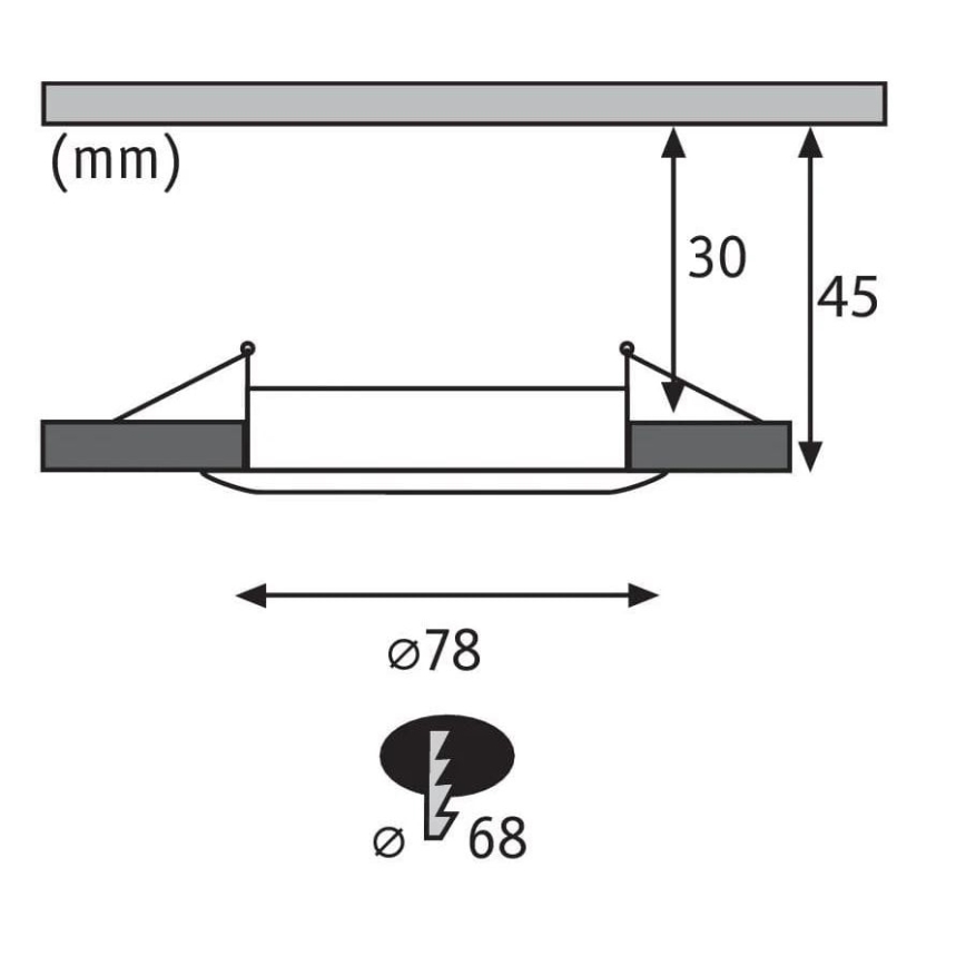 Paulmann 94473 - SETTI 3xLED/6W IP44 Kylpyhuoneen upotettu valo NOVA 230V