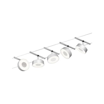 Paulmann 94475 - SETTI 5xLED/5W Kohdevalo kiskojärjestelmään CIRCLE 230V mattakromi