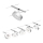 Paulmann 94475 - SETTI 5xLED/5W Kohdevalo kiskojärjestelmään CIRCLE 230V mattakromi
