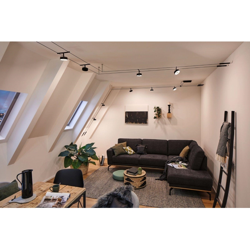Paulmann 94479 - SETTI 5xLED/5W Kohdevalo kiskojärjestelmään CIRCLE 230V musta