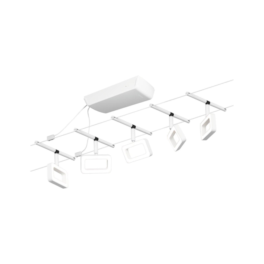 Paulmann 94483 - SETTI 5xLED/4,8W Kohdevalo kiskojärjestelmään FRAME 230V valkoinen