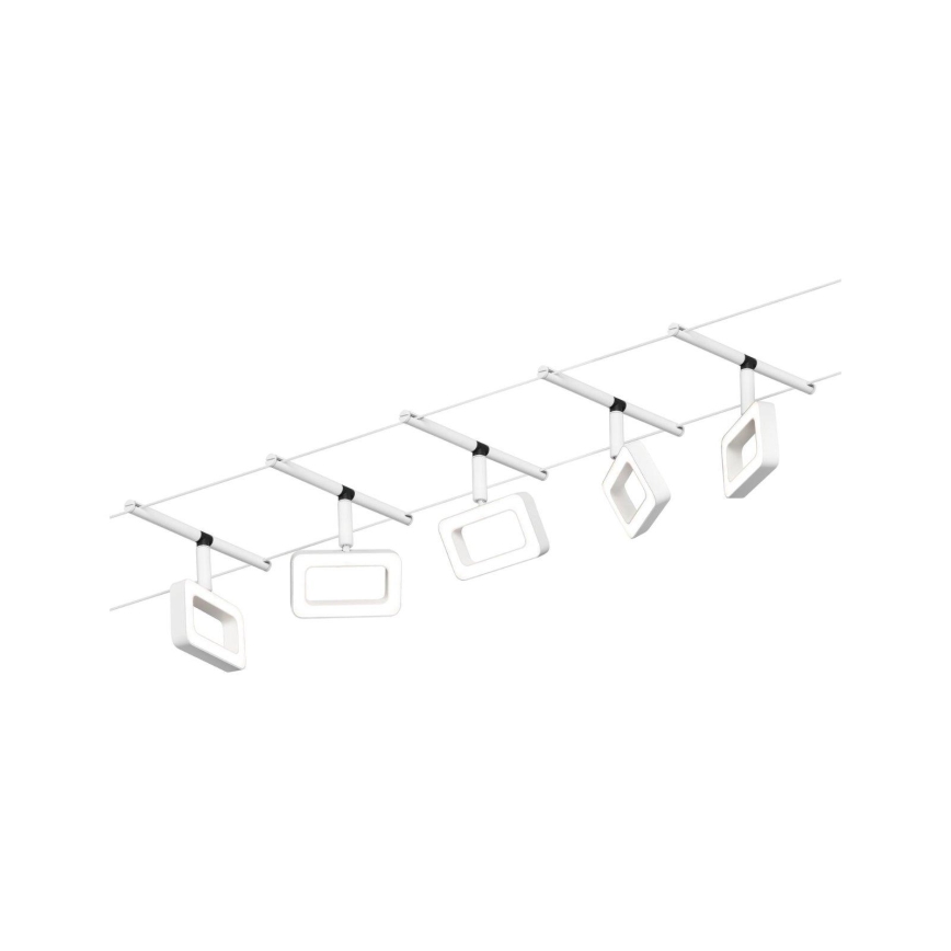 Paulmann 94483 - SETTI 5xLED/4,8W Kohdevalo kiskojärjestelmään FRAME 230V valkoinen