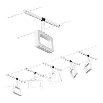 Paulmann 94483 - SETTI 5xLED/4,8W Kohdevalo kiskojärjestelmään FRAME 230V valkoinen