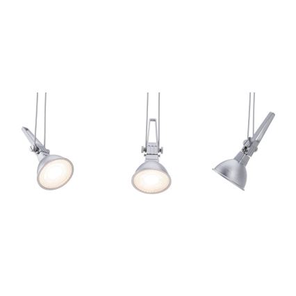 Paulmann 94487 - 1xGU5,3/50W Kohdevalo kiskojärjestelmään COMET 230V mattakromi