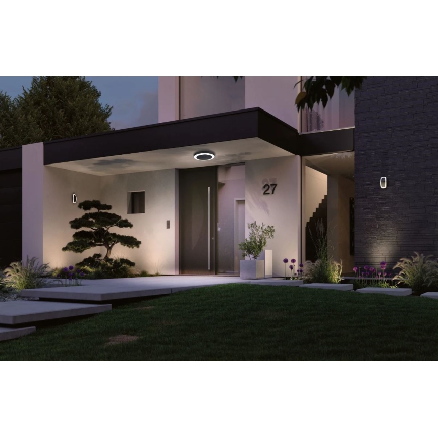 Paulmann 94526 - LED/14W IP44 Ulkokattovalo anturilla CIRCULA 230V