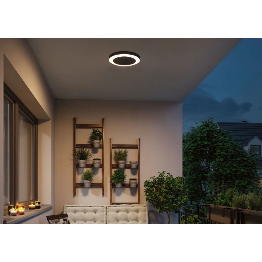 Paulmann 94526 - LED/14W IP44 Ulkokattovalo anturilla CIRCULA 230V