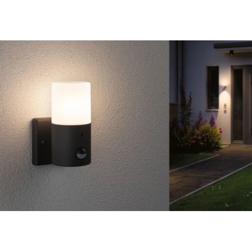 Paulmann 94648 - 1xE27/15W IP44 Ulkovalo anturilla TUBS 230V