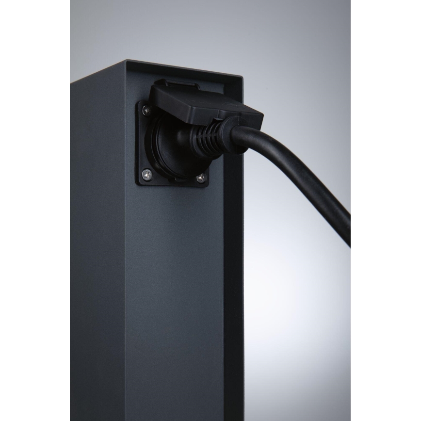 Paulmann 94700 - Ulkopistorasiapylväs RIO 2Z SCHUKO 230V IP44