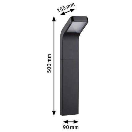 Paulmann 94746 - LED/7,5W IP44 Ulkovalaisin KULMA 230V