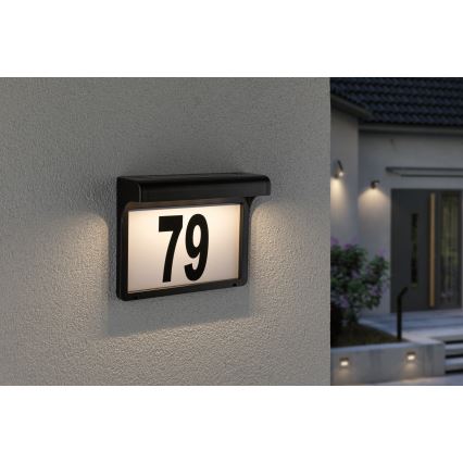 Paulmann 95388 - LED / 0,05W IP44 Aurinkokenno talonnumero anturilla DAYTON 4,8V
