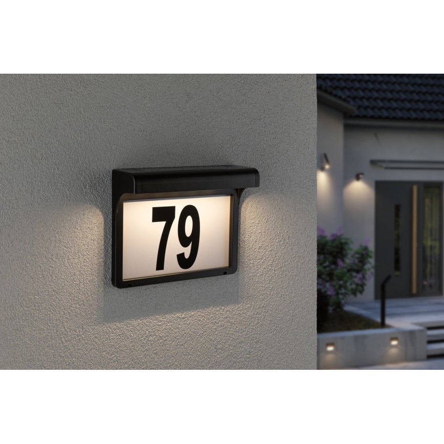 Paulmann 95388 - LED / 0,05W IP44 Aurinkokenno talonnumero anturilla DAYTON 4,8V