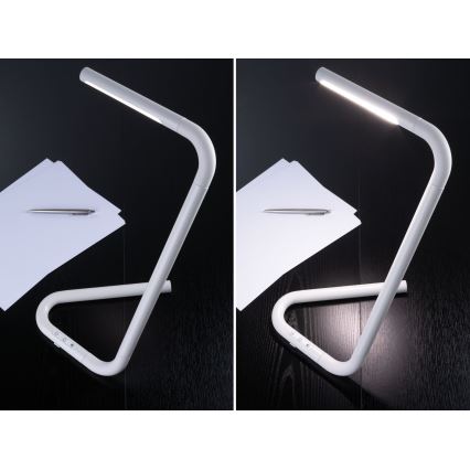 Paulmann 95423 - LED / 4,5 W himmennettävä kosketuspöytävalaisin FLEXLINK 5V / USB 4400 mAh valkoinen