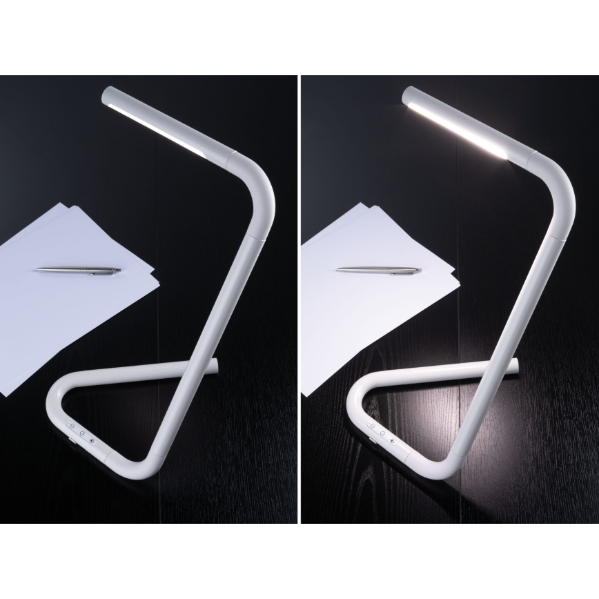 Paulmann 95423 - LED / 4,5 W himmennettävä kosketuspöytävalaisin FLEXLINK 5V / USB 4400 mAh valkoinen