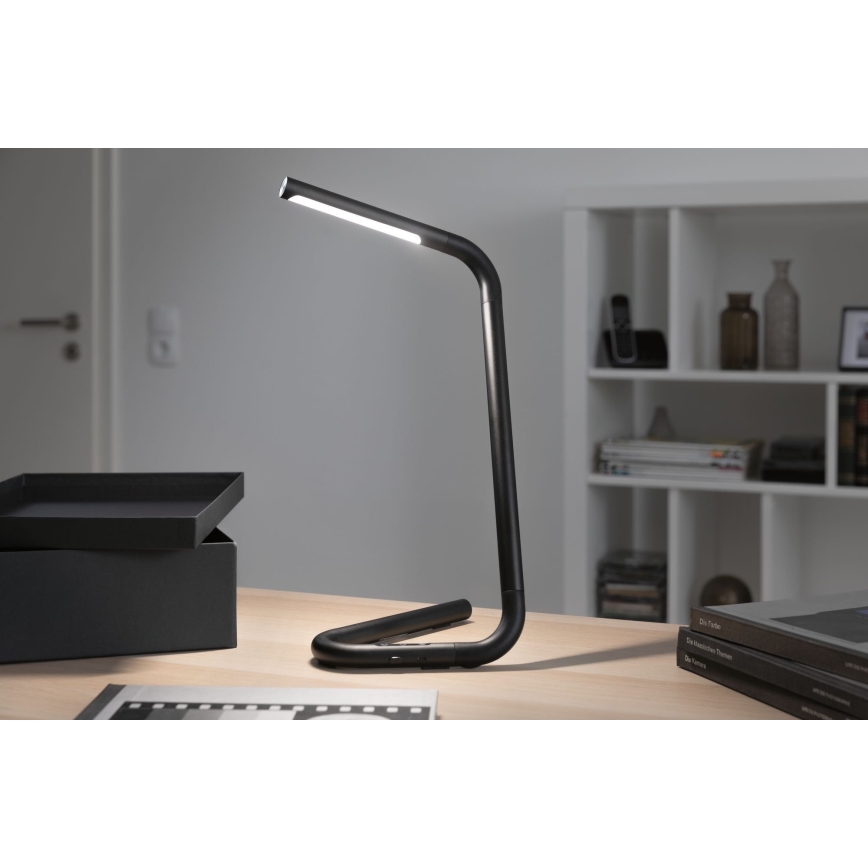 Paulmann 95424 - LED / 4,5 W himmennettävä kosketuspöytävalaisin FLEXLINK 5V / USB 4400 mAh musta