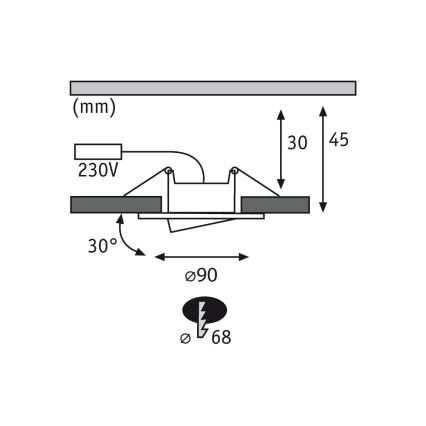 Paulmann 99933 - SETTI 3x LED/5,2W IP65 Himmennettävä kylpyhuoneen kattovalaisin 230V