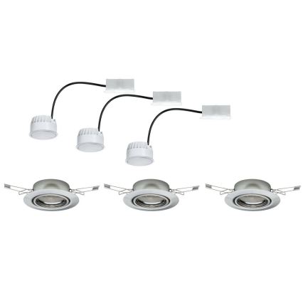 Paulmann - TIP 3974 - SETTI 3xLED/4,9W Upotettu valo COIN 230V