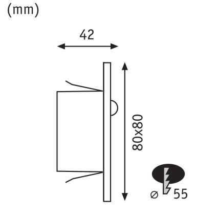 Paulmann  93134 - LED/1,2W Portaikon valo anturilla EDGE 230V mattakromi