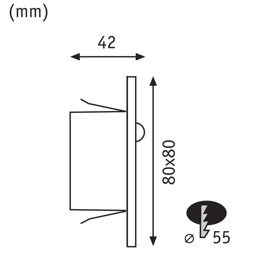 Paulmann  93134 - LED/1,2W Portaikon valo anturilla EDGE 230V mattakromi