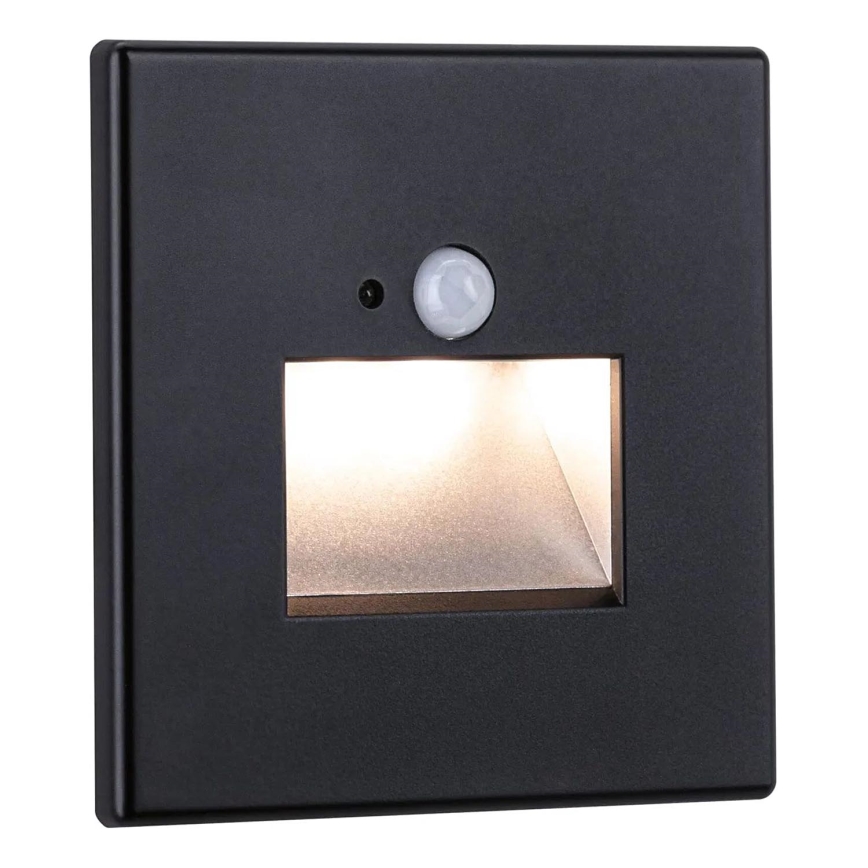 Paulmann  93135 - LED/1,2W Portaikon valo anturilla EDGE 230V musta