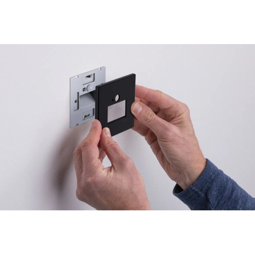 Paulmann  93135 - LED/1,2W Portaikon valo anturilla EDGE 230V musta
