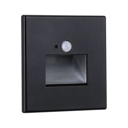 Paulmann  93135 - LED/1,2W Portaikon valo anturilla EDGE 230V musta
