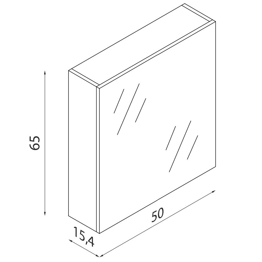 Peilikaappi KENWOOD 65x50 cm musta