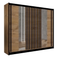 Peilillinen vaatekaappi SANTINO 250x215 cm craft-tammi/musta