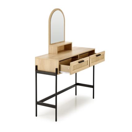 Peilipöytä CARMEN 136x104 cm beige/musta
