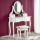 Peilipöytä SARA 80x130 cm + stool 45x37 cm valkoinen
