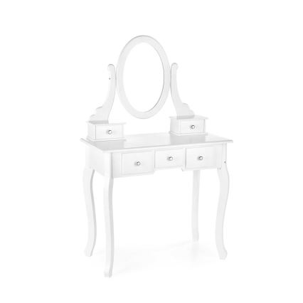 Peilipöytä SARA 80x130 cm + stool 45x37 cm valkoinen