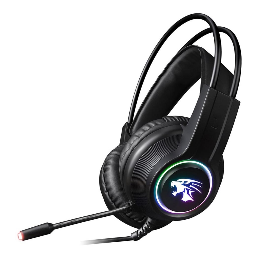 Pelikuulokkeet LED RGB VARR mikrofonilla 3.5