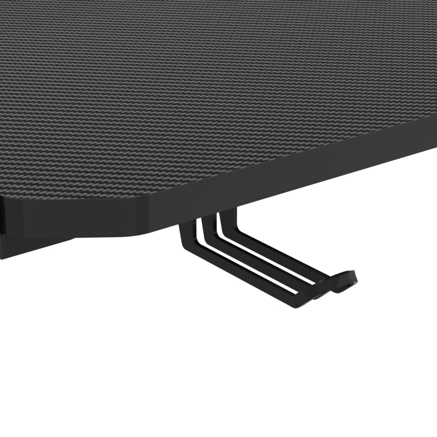 Pelipöytä SNAKE LED mukana RGB taustavalo 100x60 cm musta
